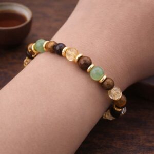 Good Luck gemstone bracelet worn on wrist