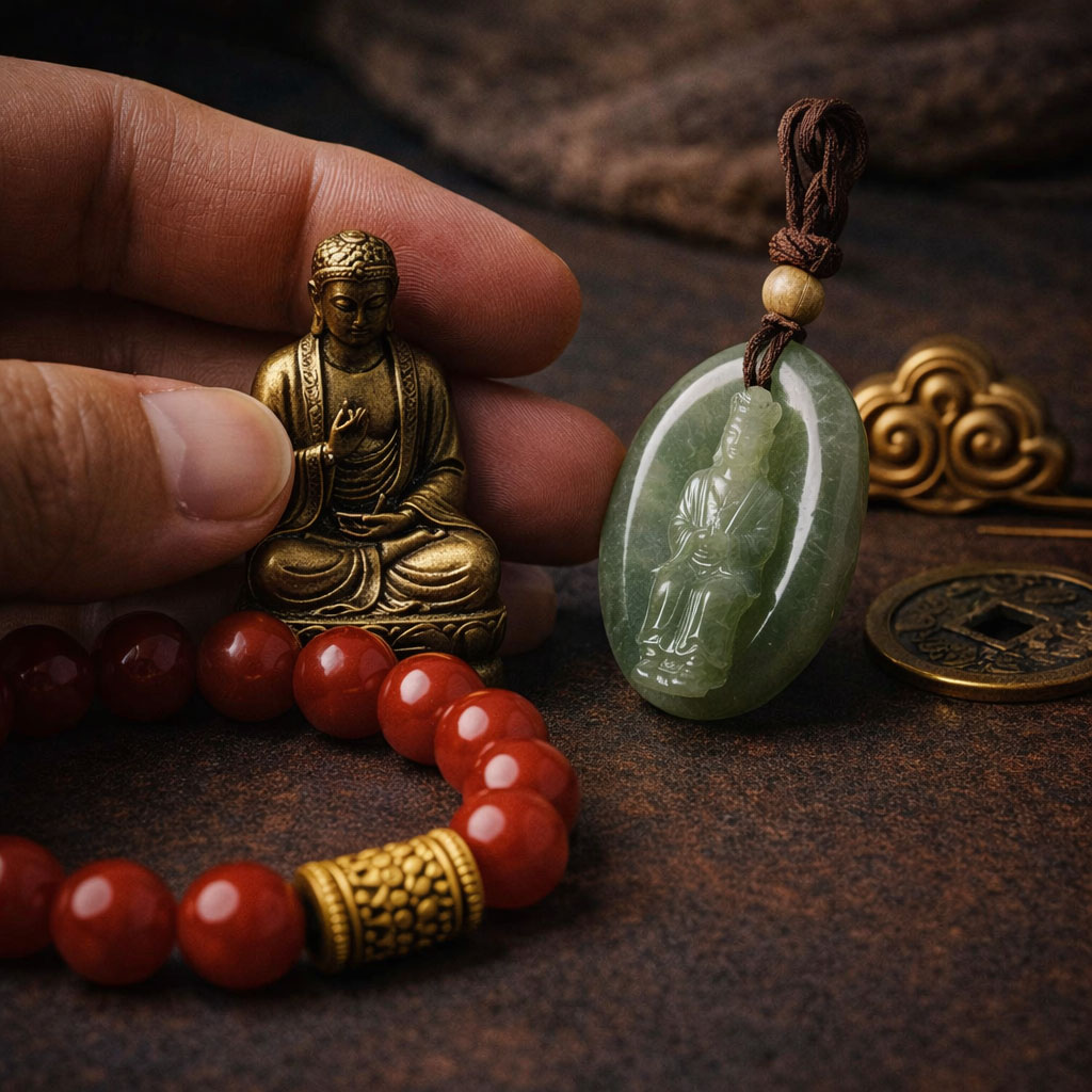 Symbolic jewelry representing meaning, intention, and inner balance in everyday life