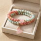 Blush Harmony Double-Wrap Stone Bracelet, product in a neutral open display box