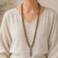 Enduring Blessing 108-Bead Bodhi Seed Mala, faceless long-necklace view from collarbone to waist