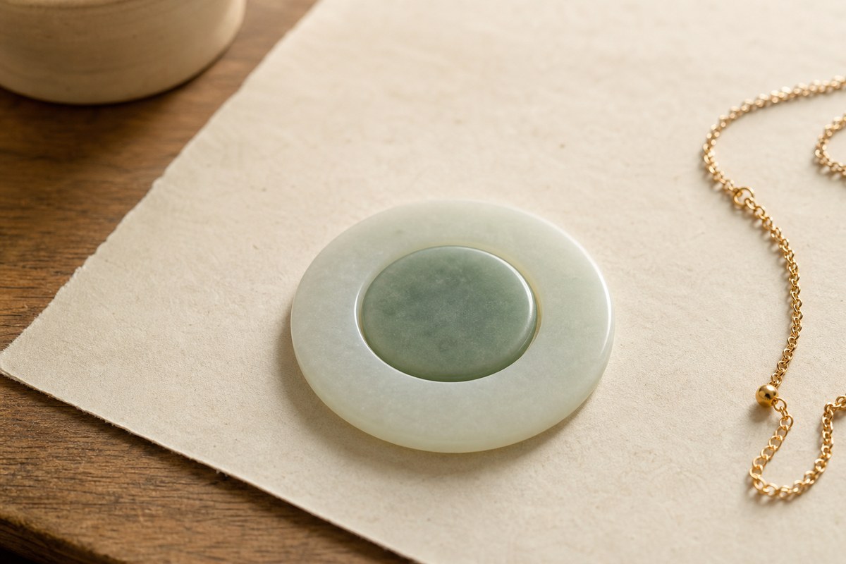 Inner and outer jade circles arranged for concentric harmony