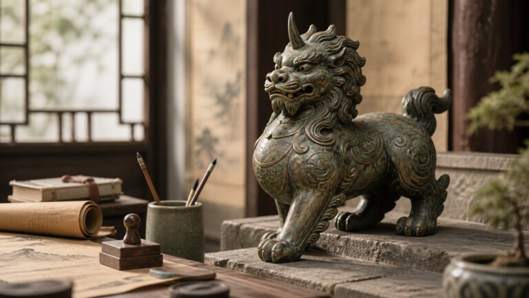 Xiezhi (獬豸), the one-horned Eastern justice beast, symbolizing fair judgment