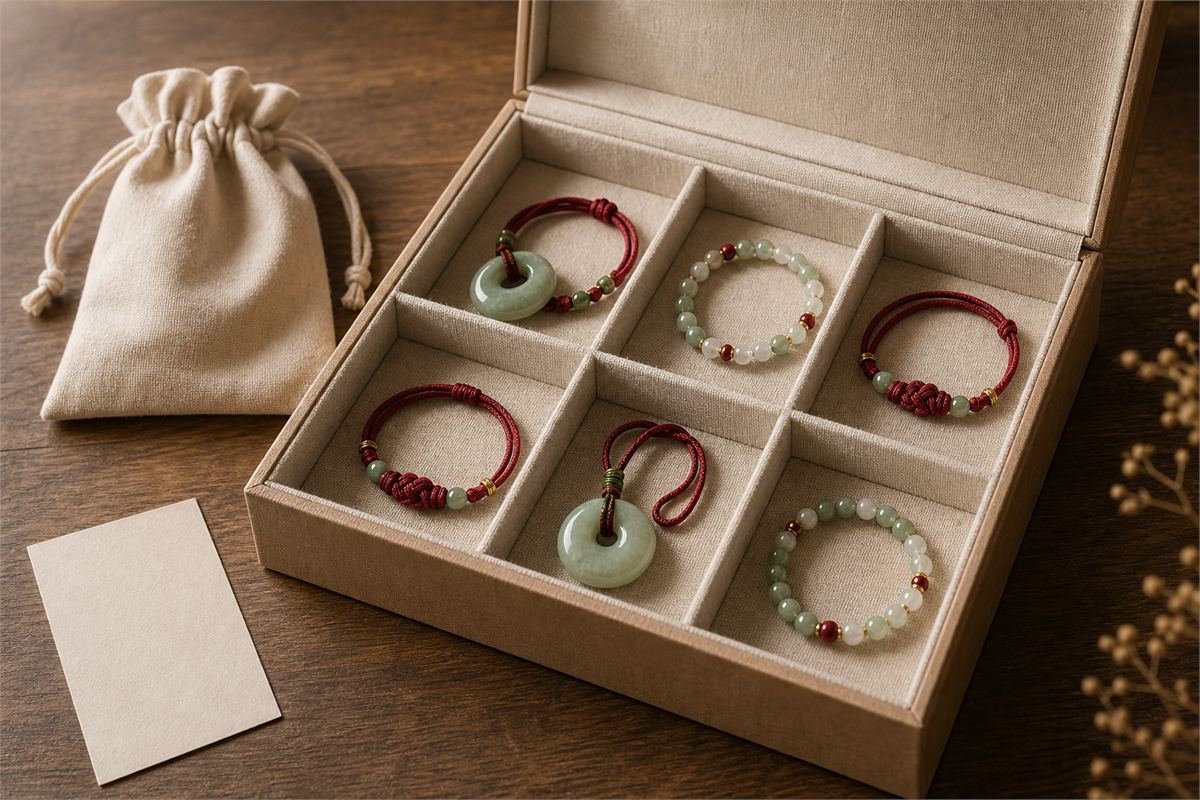 Bracelets stored individually in separate lined jewelry box compartments