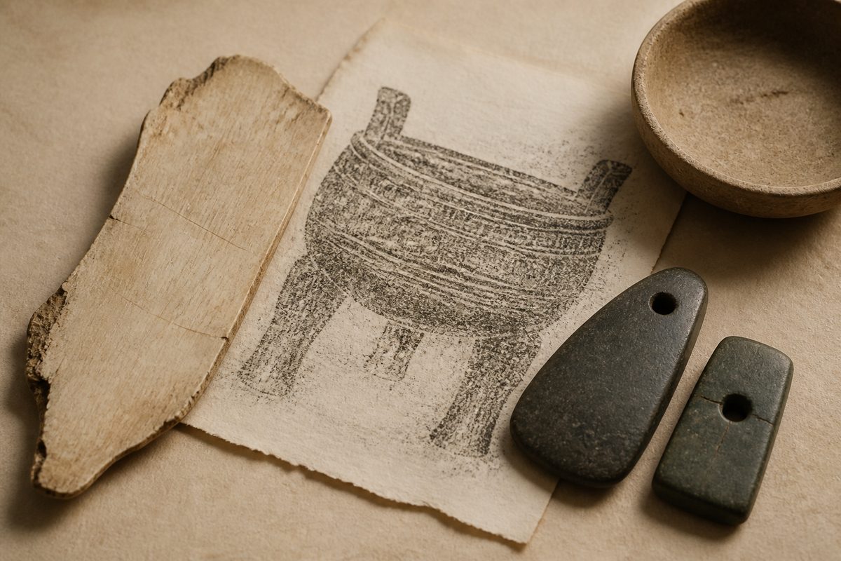 Early Chinese writing materials and bronze rubbing